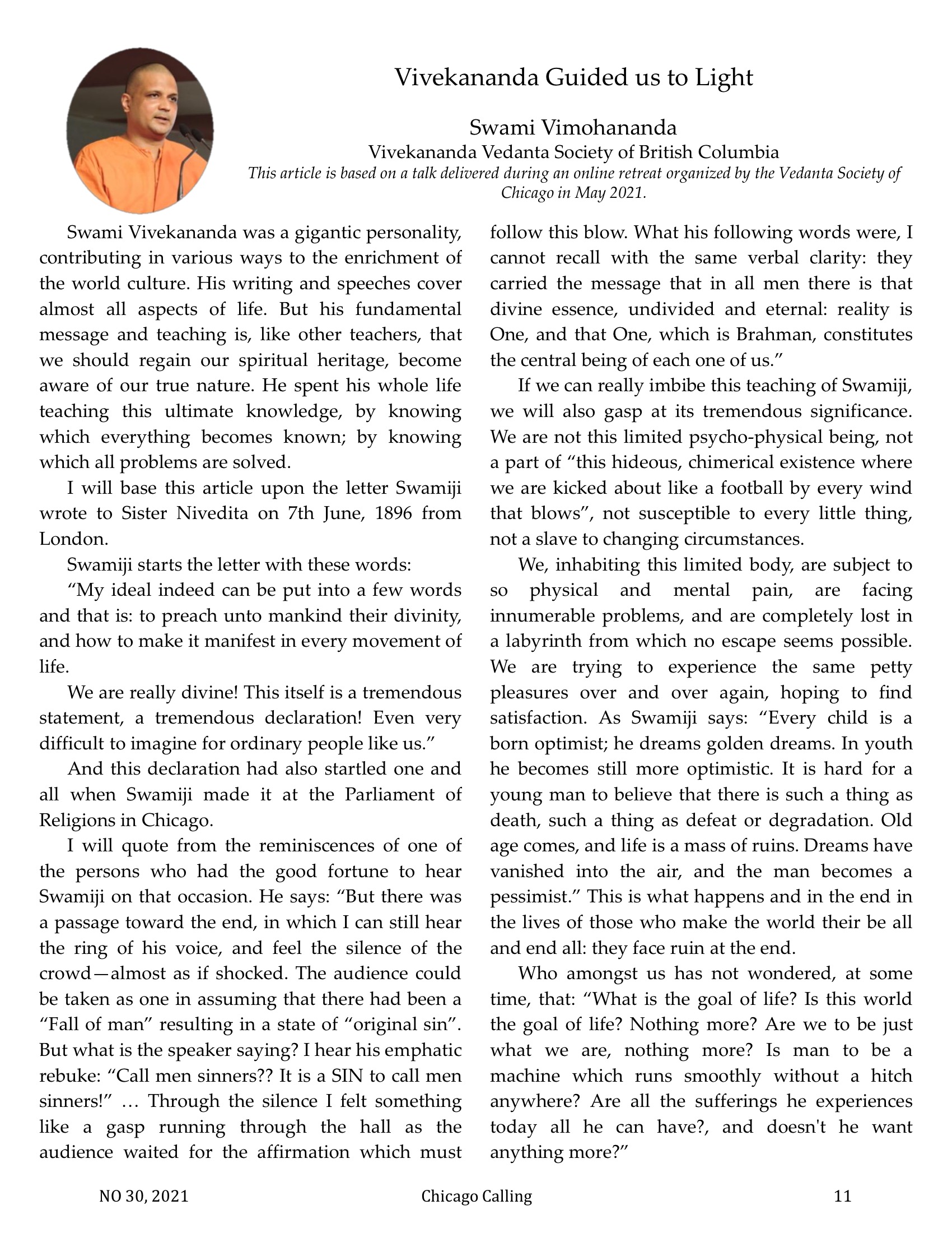 Chicago Calling ezine