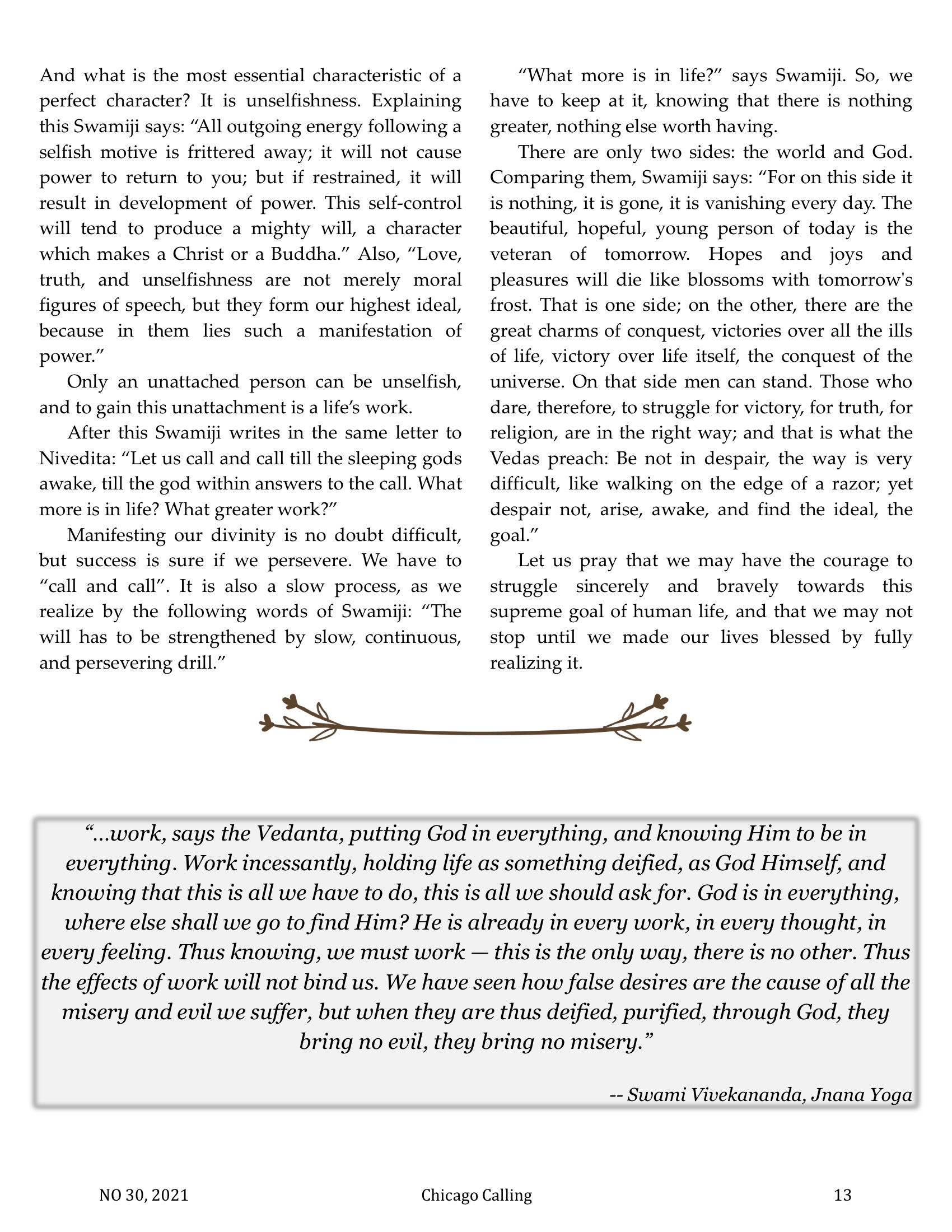 Chicago Calling ezine