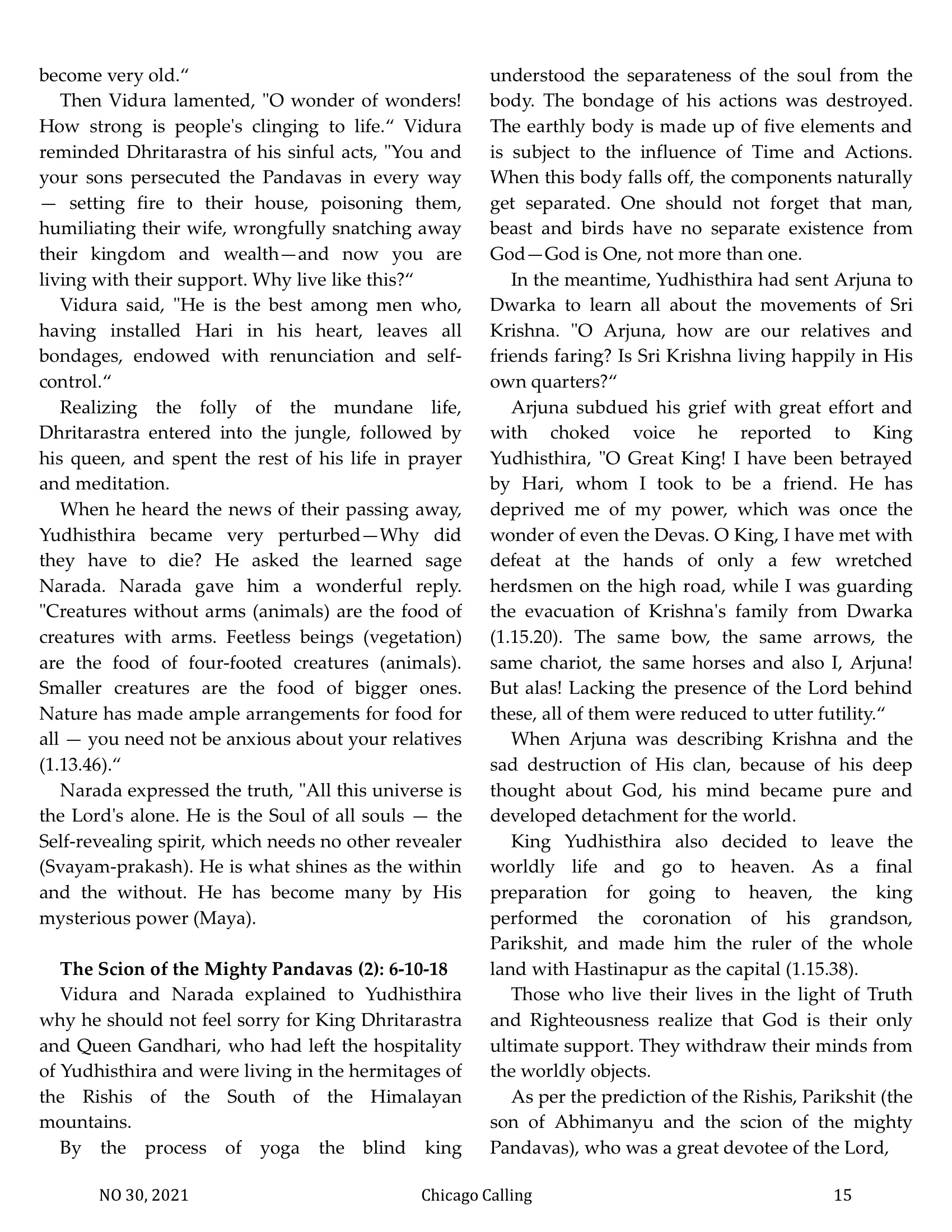 Chicago Calling ezine