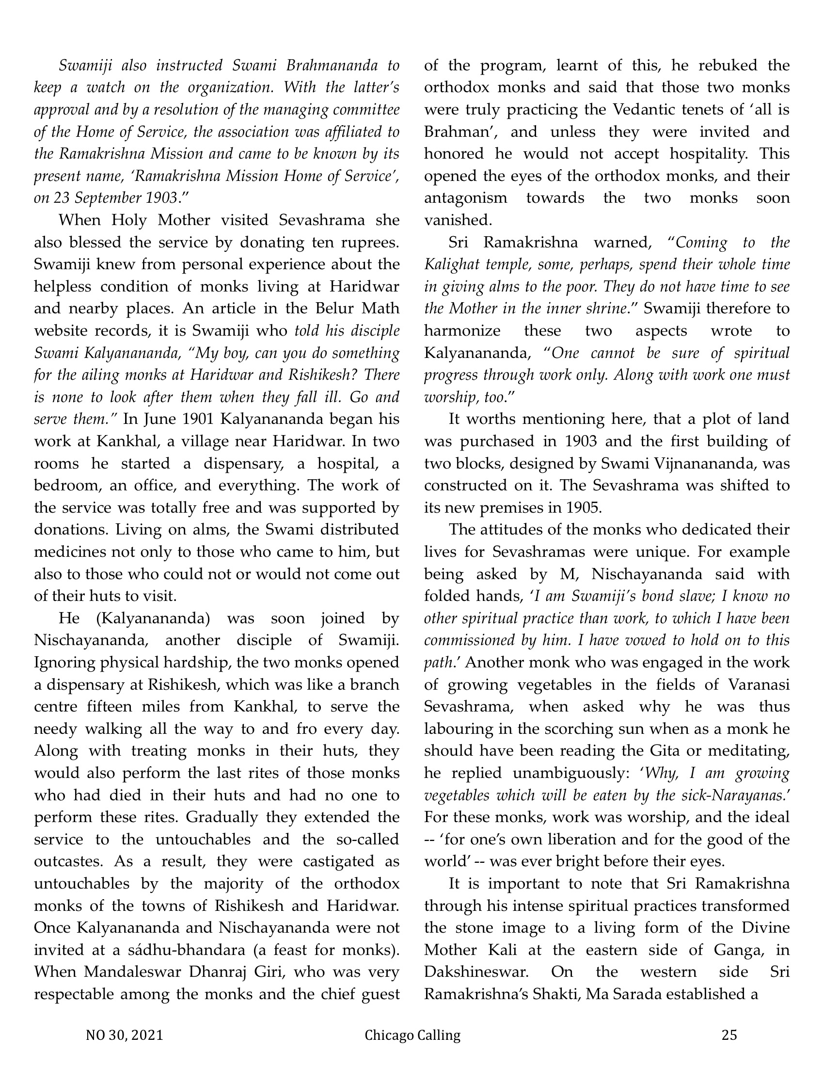 Chicago Calling ezine