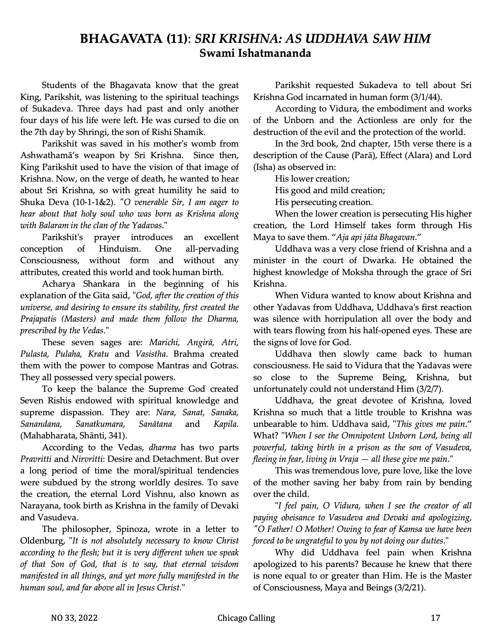 Chicago Calling ezine