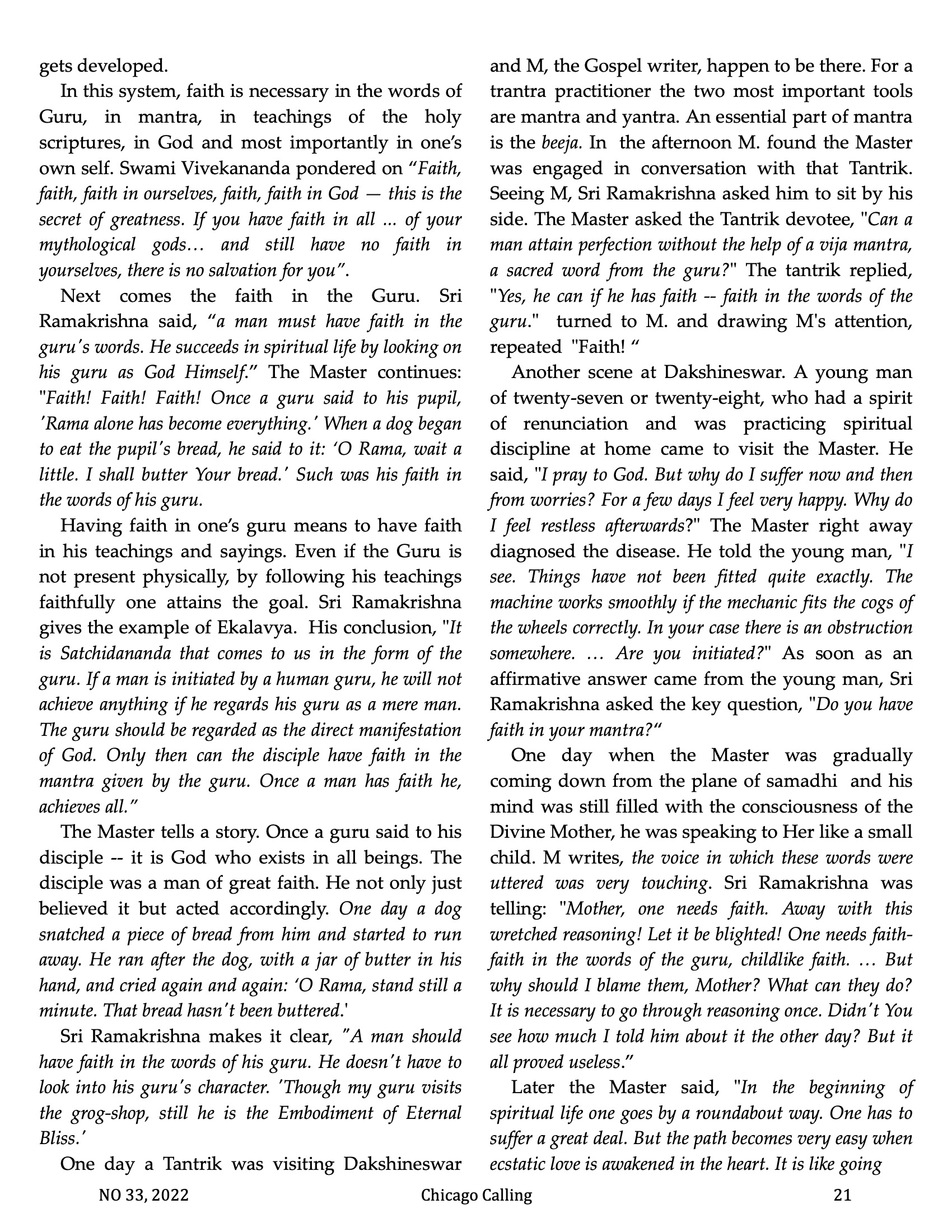 Chicago Calling ezine