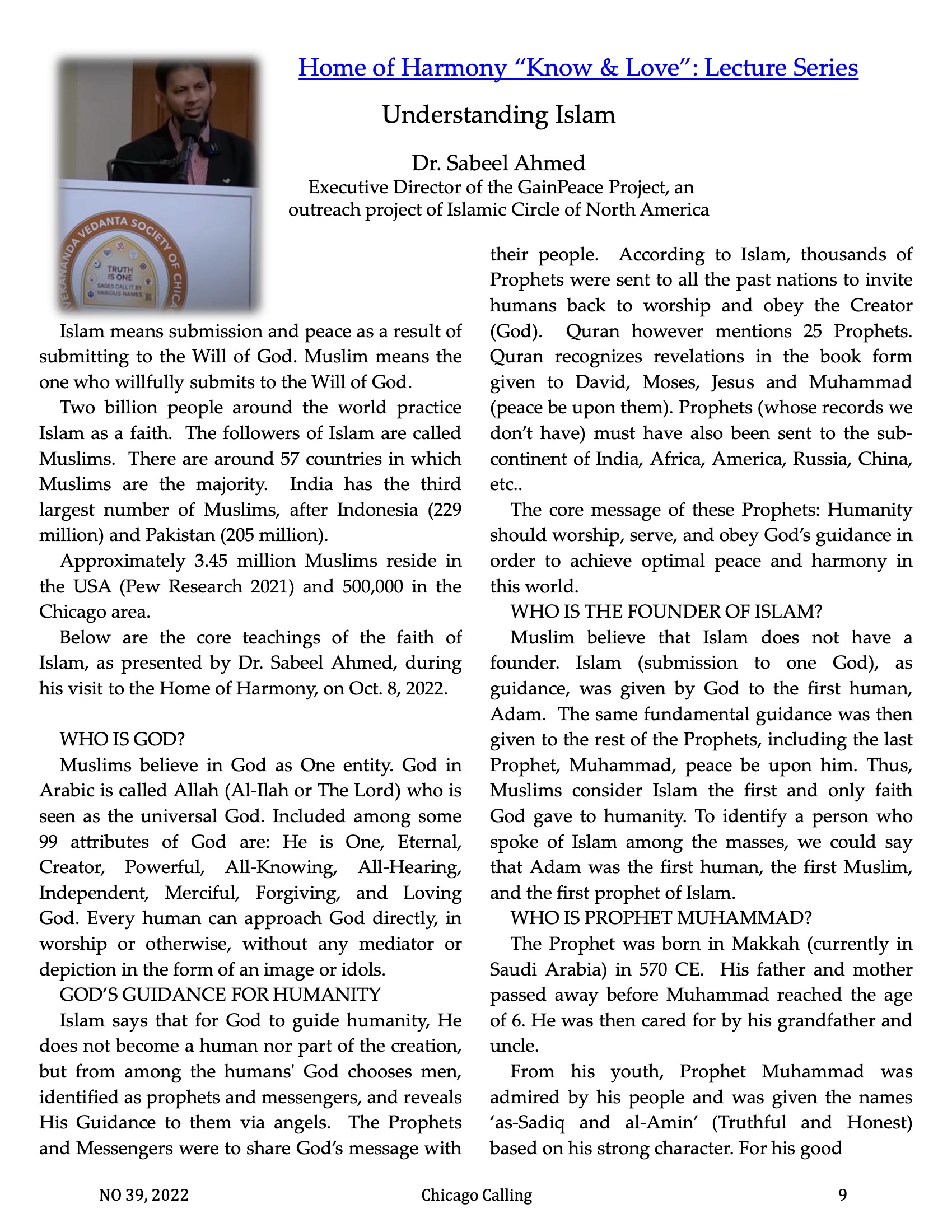 Chicago Calling ezine