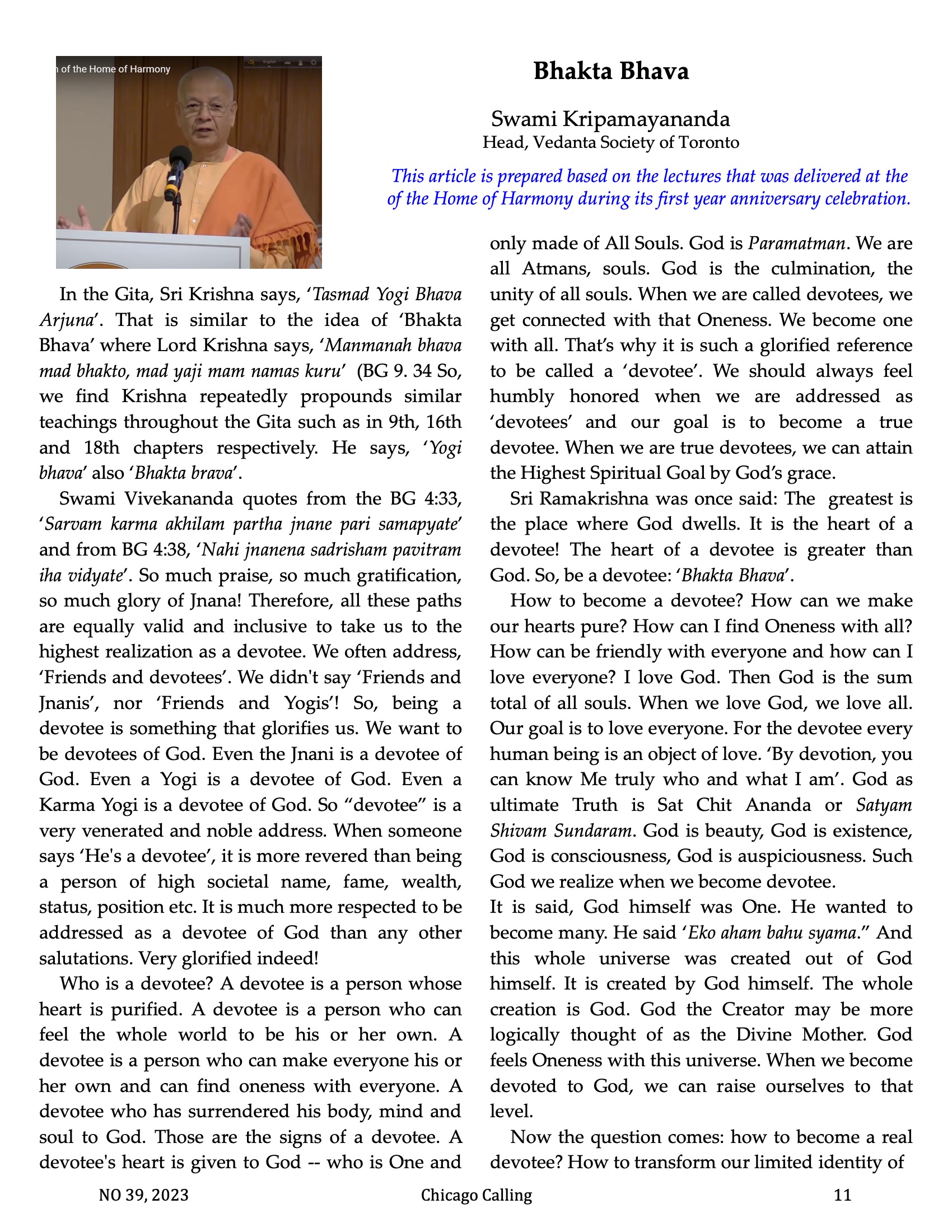 Chicago Calling ezine