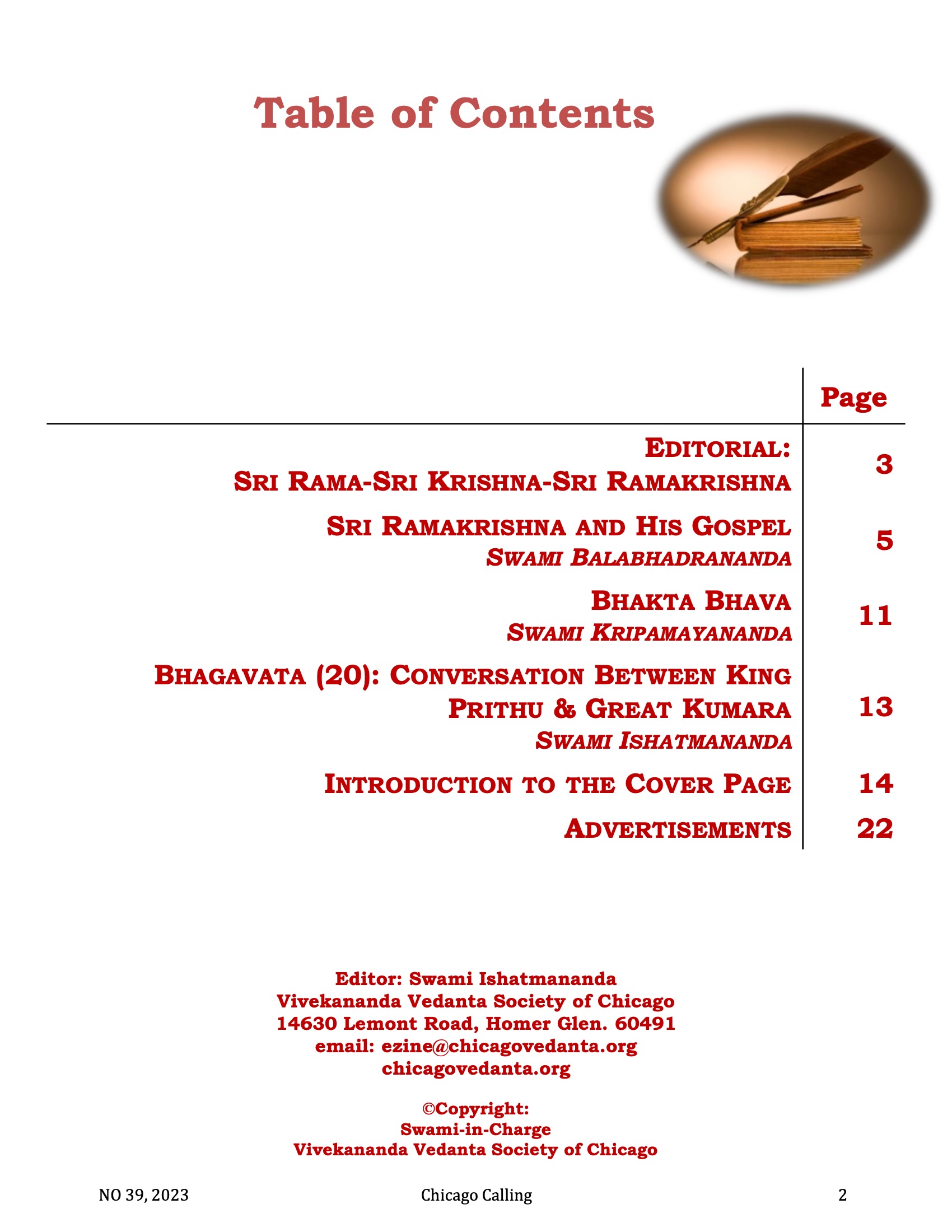 Chicago Calling ezine