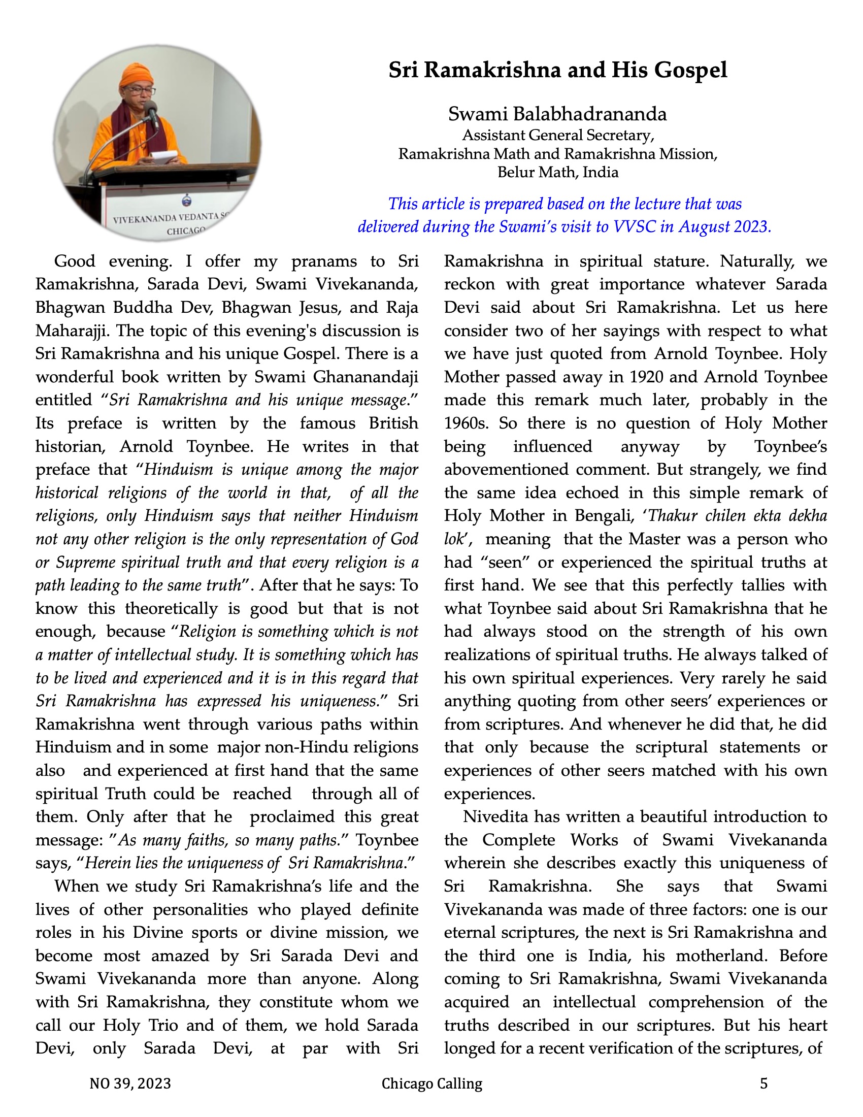 Chicago Calling ezine