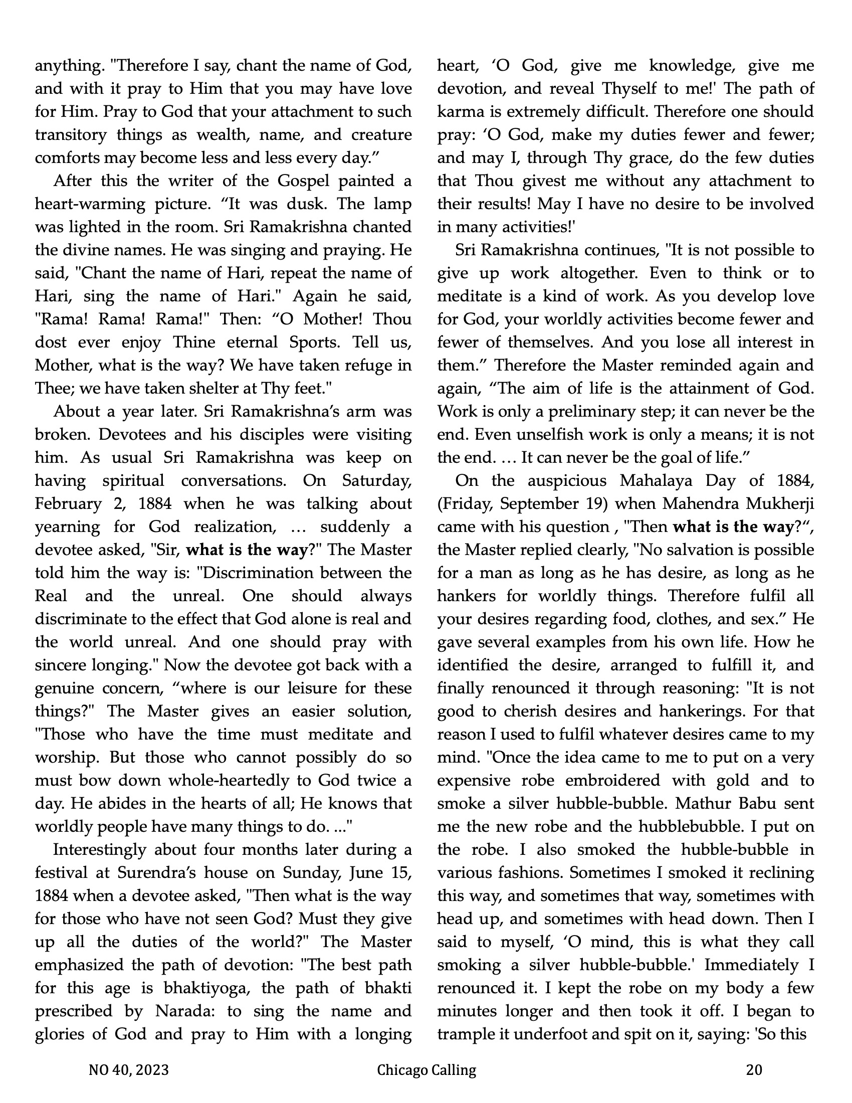 Chicago Calling ezine