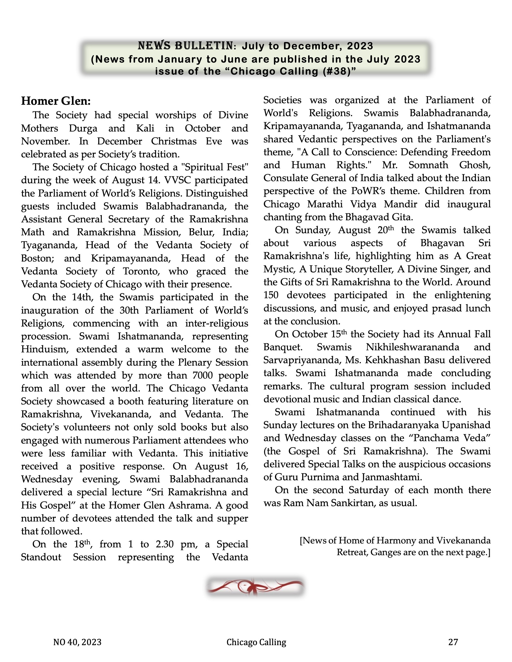 Chicago Calling ezine