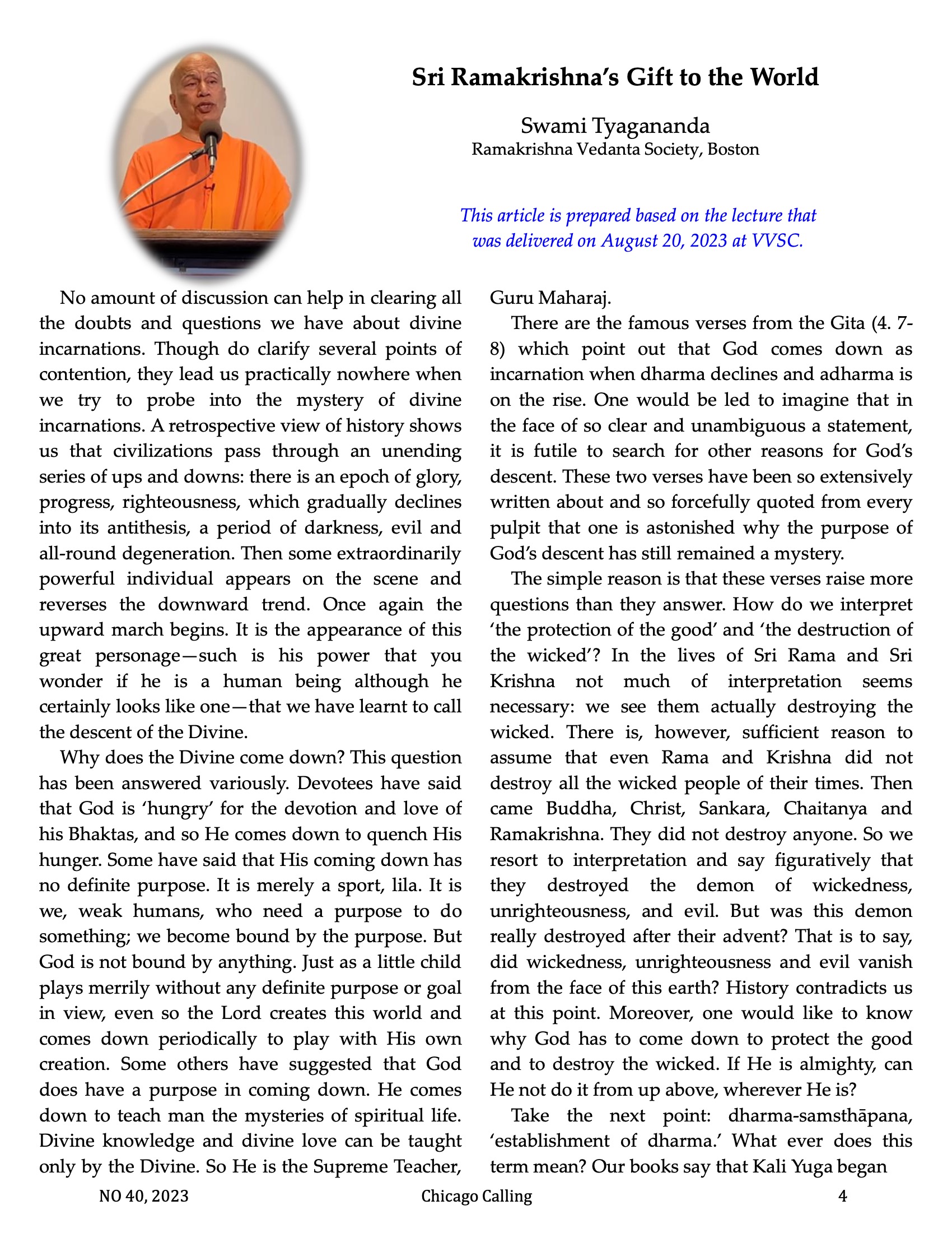 Chicago Calling ezine