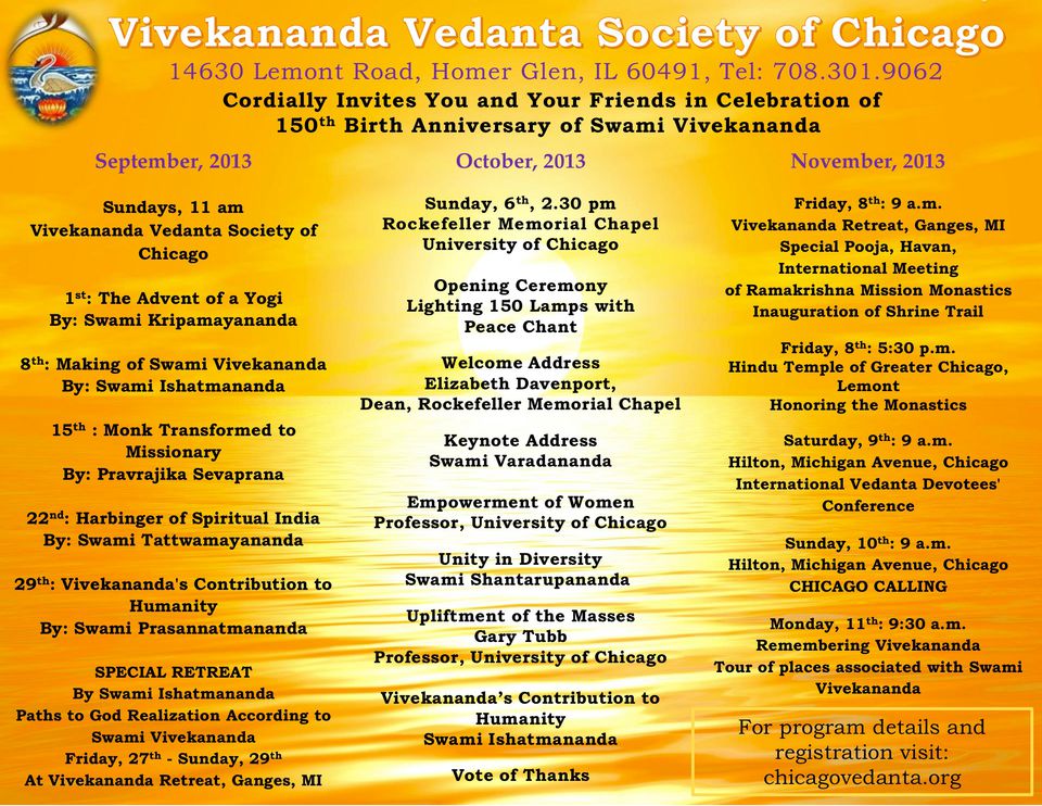 150th Anniversary Program